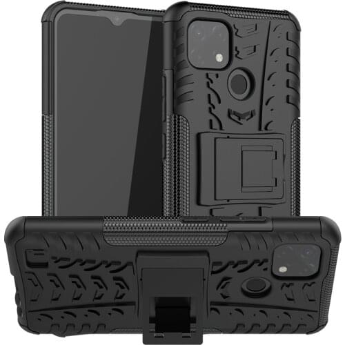 For Realme C21 Case TPU+PC Heavy Duty Armor Shockproof Hard Silicone Rubber For Realme C20 Phone Case Cover