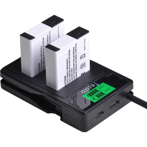 2pc DMW-BLH7 DMW BLH7 DMW-BLH7PP DMW-BLH7E BLH7 battery+Type C port Charger for Panasonic Lumix DMC-GM5,DMC-GF7,DMC-GF8,GF9,LX10