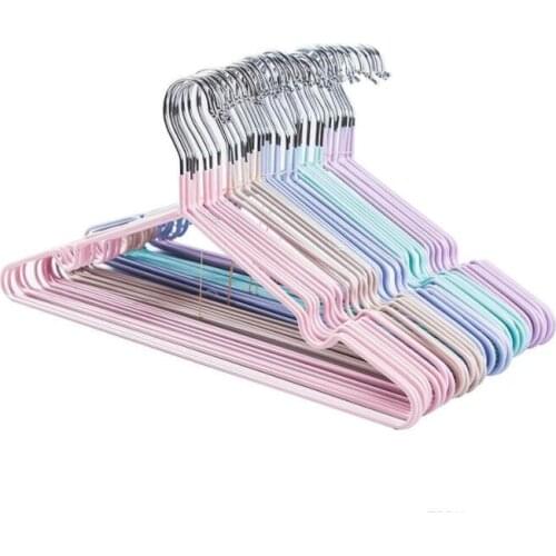 Home Metal Hanger Windproof Anti-skid Clothes Hanging Waterproof Clothes Rack No Trace Clothing Support Durable Thicken Hanger