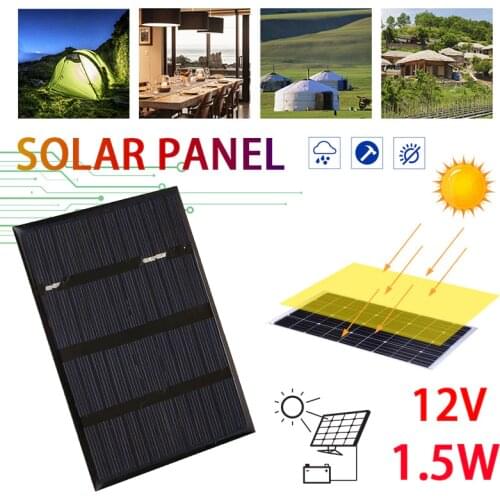 Environmental Reusable 1.5W 12V Solar Cells Home Improvement Solar Panel Charging Equipment Polysilicon Outdoor