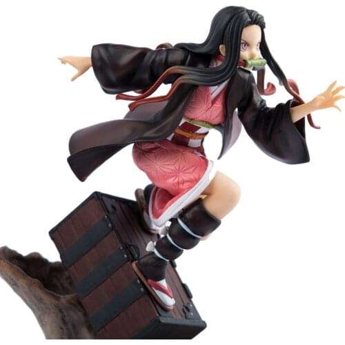 Demon Slayer 19cm Anime Figure Kamado Nezuko PVC Action Figure Toys GK Attack Statue Adult Collectible Model Doll Gifts Figma