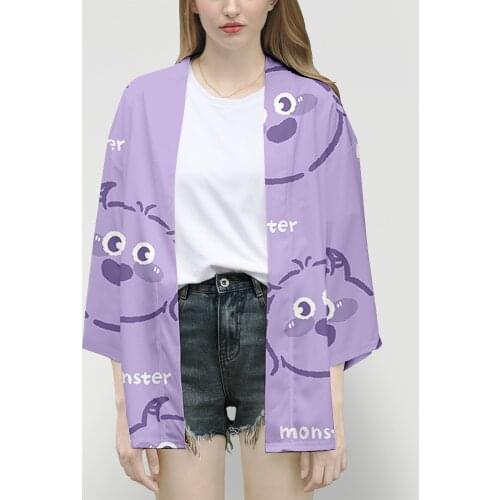 3D Full Printed Many Ducks Kimono T Shirts Men Women Summer Purple Animal Cardigan Casual Cool Boys Girls Sun protection shirt
