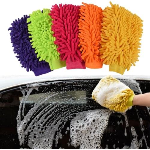 Microfiber Car Cleaning Clay BarCar Detailing Chenille Glove Mitt Ultrafine Microfiber Household Auto Care Washing Cloth