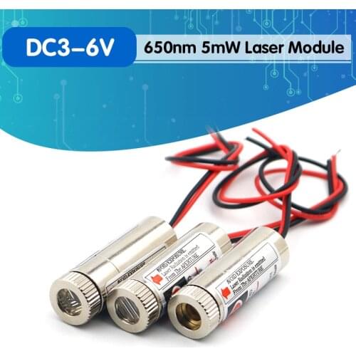 650nm 5mW Red Point / Line / Cross Laser Module Head Glass Lens Focusable Focus Adjustable Laser Diode Head Industrial Class