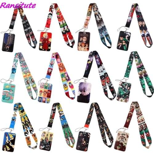 Ransitute R1833 Anime Series Bank Credit Card Holder Wallet Bus ID Name Work Card Holder For Student Card Cover Business Card