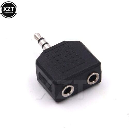 Hot Sale 10pcs/Lot 3.5mm Jack 1 to 2 Double Earphone Headphone Y Splitter Cable Cord Adapter Plug for Phone MP3