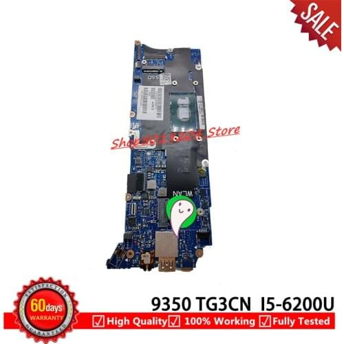 FOR Dell XPS 13 S 9350 Laptop Motherboard i5-6200U AAZ80 LA-C881P CN-0TG3CN 0TG3CN TG3CN mainboard