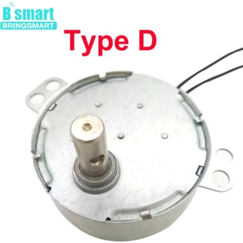 BringSmart Wholesales 110v 220v Low Speed 1.4-60rpm Craft Rotate Exhibition Micro Oven 4 Type Shaft Gear AC Synchronous Motor