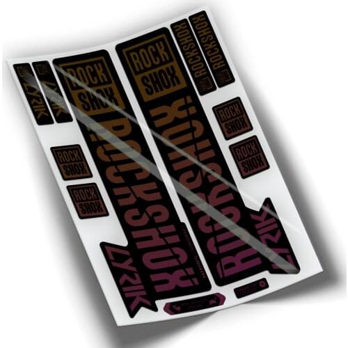 STICKERS FORK BICYCLE ROCK SHOX LYRIK DEGRADADO WP309