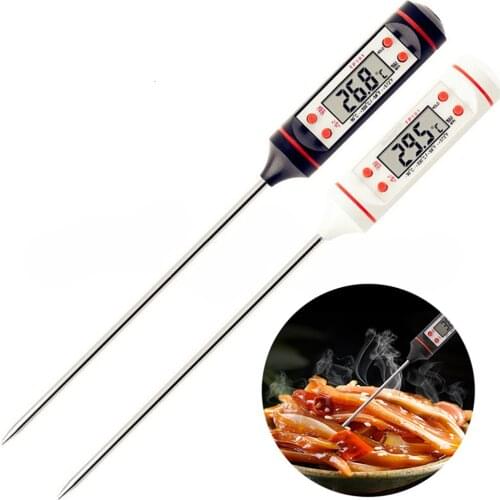 New Digital BBQ Meat Food Thermometer Probe Baking Accessories 1Pcs Stainless Steel Kitchen Water Milk Soup Fry Thermometer