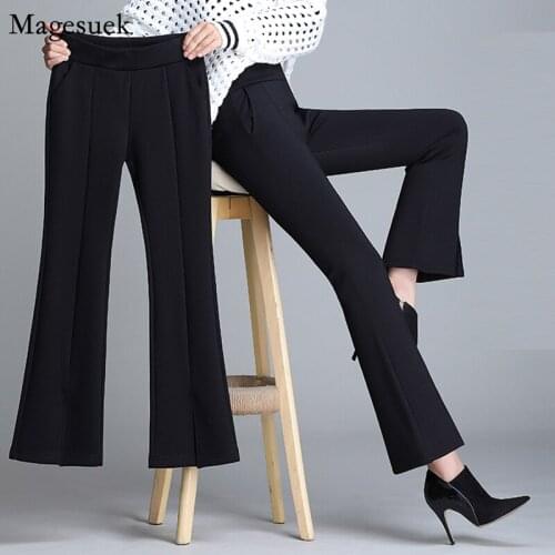 Autumn Sweatpants Women Thicken Warm Women Trousers Straight Plus Size High Waist Pants Flare Pants Women Pantalon Femme 11531