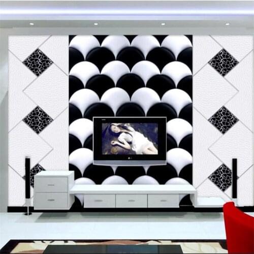 Custom wallpaper 3d mural leather soft pack TV background wall living room bedroom restaurant wallpaper papel de parede 3d mural