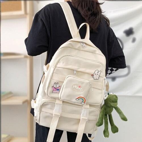 Female Harajuku College Bag Teenage New Cool Girl Kawaii Trendy Backpacks Fashion Ladies School Bags Women Cute Backpack Student