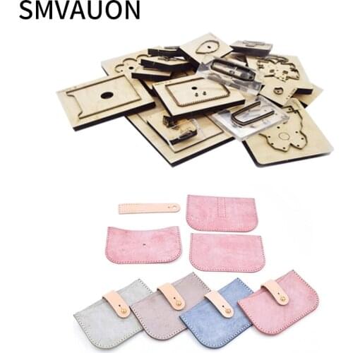 SMVAUON Wooden Die Cutting Diy 2021 Fashion Simple Card Bag Coin Purse Buckle Dies Scrapbook Suitable For Die-cutting Machines