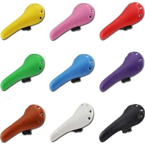 Comfortable Classic Multiple Colour Retro Bicycle Saddle Rivet With Thick Soft Leather Making Cycling Cushion Accessories