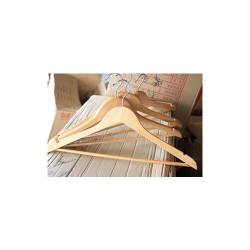 Sainwin 5pcs/lot 45cm Solid Wood Hanger Adults Wooden Hangers For Clothes Pegs