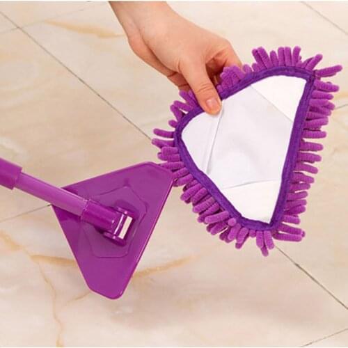 180 Degree Rotatable Adjustable Triangles Cleaning Mop Replacement Head Tile Floor Cleaning Brushes Household Clean Tool