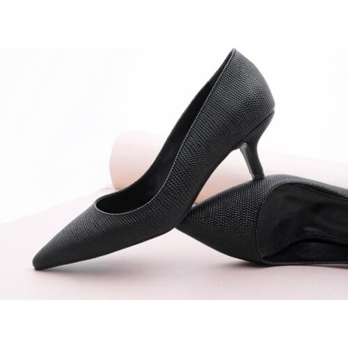 Woman Classic Heel Pumps Pointed Toe Ladies Footwear Middle Heels 2021 Summer New Season Fashion Marjin Ronil
