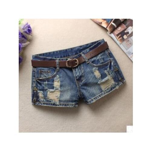 2020 Newest S/3Xl Summer WomenS Trendy Hole Denim Shorts Fashion Beggars Shorts Jean Low Waist Jeans Shorts Without Belt J2711
