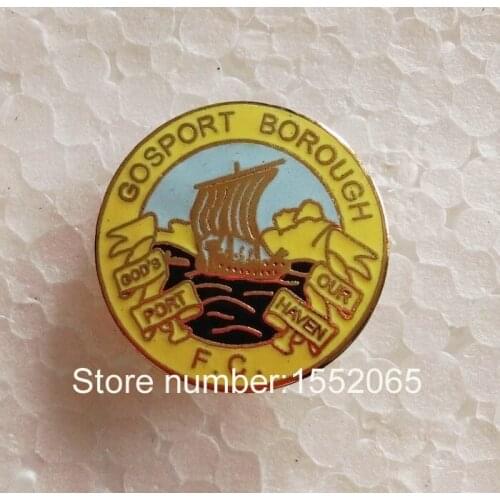 Custom FC Soccer Pin Badge GOSPORT BOROUGH FC Lapel Pin Badge