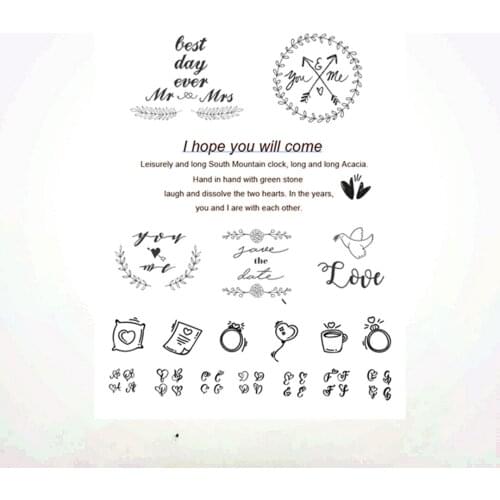 14x18CM Wedding Inviting Cards Seal Clear Stamps Silicone Seal Roller Stamps DIY Scrapbook Album / Card Production
