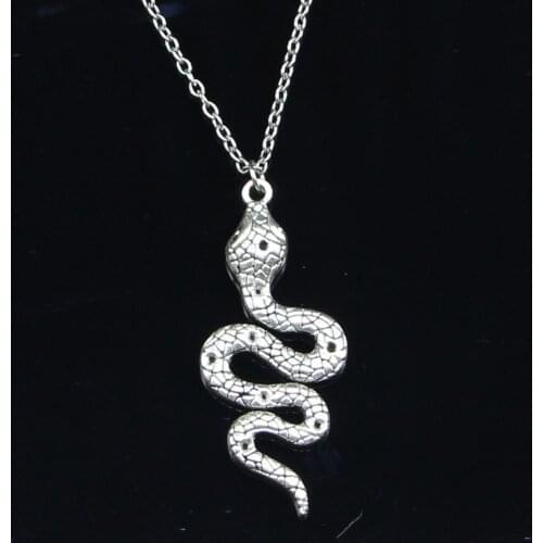 20pcs New Fashion Necklace 51x21mm snake cobra Pendants Short Long Women Men Colar Gift Jewelry Choker