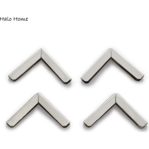 25 Piece Silver Tone Smooth Book Scrapbooking Albums Folders Box Bags Metal Corner Protectors 35x25mm(1 3/8"x1")