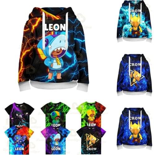3d Boys Girls Harajuku browlers Colt and Star, Leon Wear Kids Sweatshirt Shooting Game Jacket Long Sleeve Tops Teen Clothes