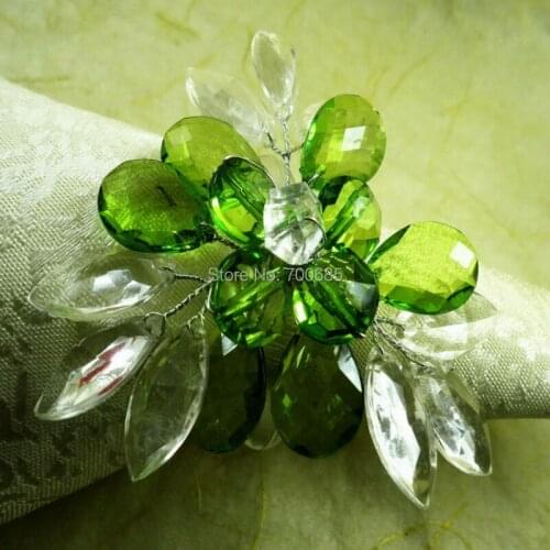 Acrylic flower napkin ring ,napkin holder