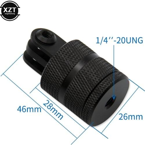 Aluminium 360 Degree Rotation 12 Direction Positions Camera CNC Connector Tripod Mount for GoPro Hero 2 3 3+ 4 7/6/5 SJ4000
