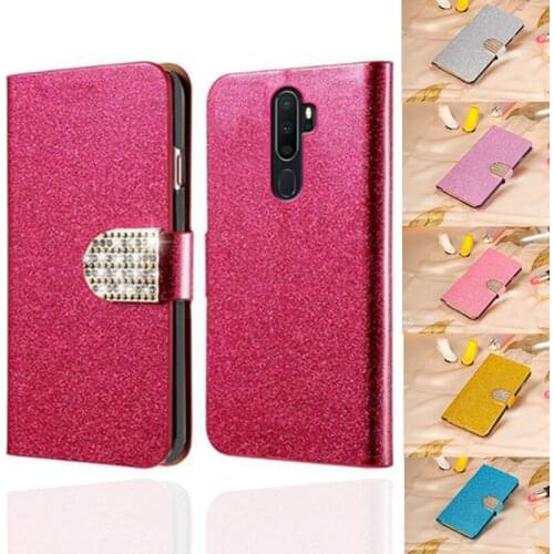 Phone Case For OPPO A5 2020 Case Flip 6.5" Fashion Girls Shiny Leather Fundas Coque for OPPO A9 2020 Back Cover Capa Card Holder