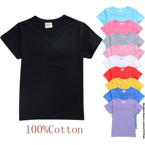Children Summer T Shirt Kids 100% Cotton O-neck T-shirt Toddler Short Sleeves Anime Tshirt Camiseta Boys Girls Clothes