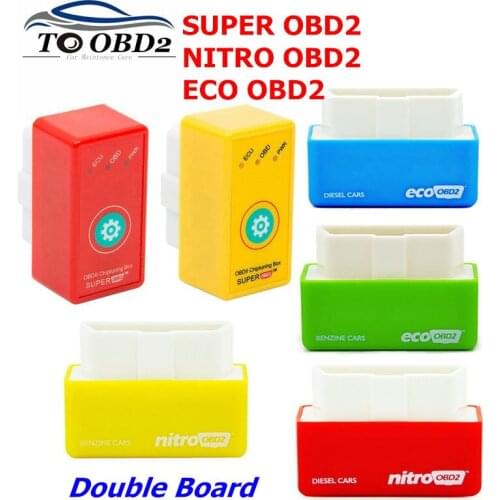 Double Board More Power Torque NitroOBD2 Function Super OBD2 Plug&Drive ECU Chip Tuning For Benzine/Diesel cars NITRO ECO OBD2