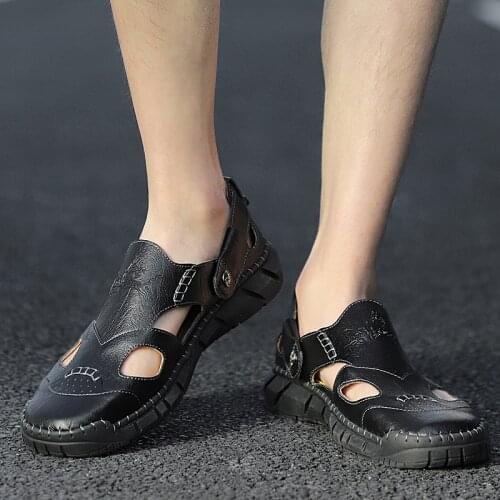 E+GStella Men's Leather Sandals