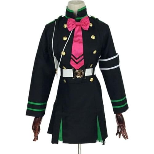Japanese Anime Seraph of The End Cosplay Costumes Hiiragi Shinoa Role Playing Full Set Carnival Party Uniforms Suits Costume