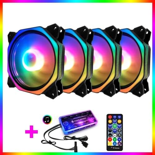 COOLMOON 120mm AURA SYNC RGB Fan Computer Case PC Cooling Fan RGB Adjust Quality Computer Cooling fan for Computer Case
