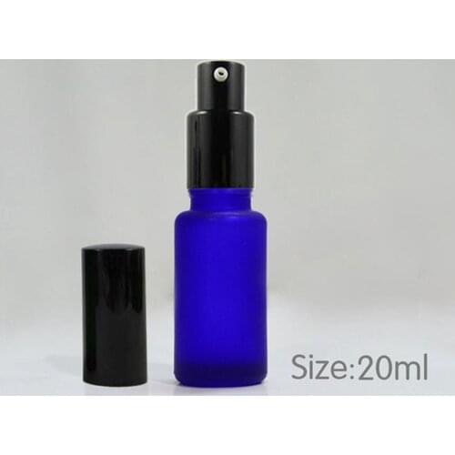 Hot sale high quality 20ml matte glass bottle wholesale 10pcs/lot 4 color premium emulsion bottle glass jar