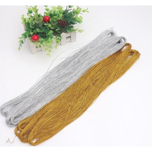 Metallic Cord Gold Silver Thread Craft Gift Box 100m/pc 10pcs 0.8mm Rope Bead Necklace DIY Jewelry Findings String Fabric ds238