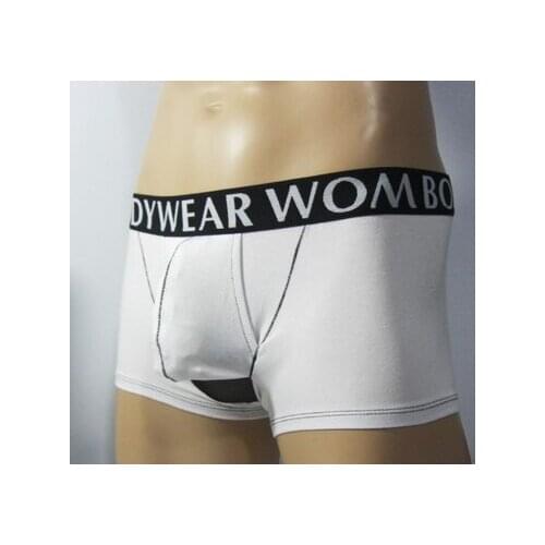 White-collar dry gun-type segregation mens underwear u convex bag scrotum care health-proof sexy boxer