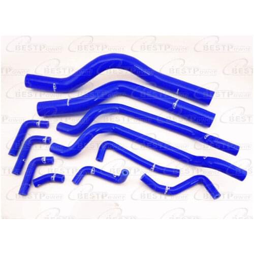 Silicone Radiator HEeat Hose Pipe Tube Kit Blue for 90 91 92 93 94 MITSUBISHI ECLIPSE DSM 4G63T 1G