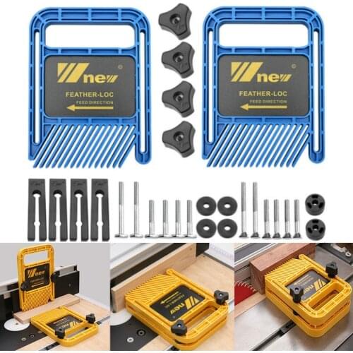 Extended Feather Loc Board Set Double Featherboards Miter Gauge Slot Woodworking Tools for Engraving Machine Circular Saw Table