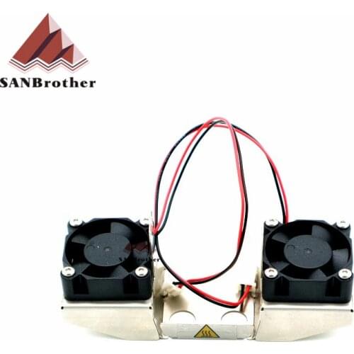 Newest 2017 Ultimaker 2 UM2 Extended+ Dual Fan Bracket With 2 Cooling Fans 12V/24V For 3D Printer Parts Wholesale