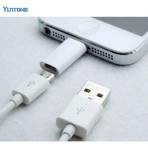 Wholesale 8pin to Micro Adapter for iphone 7 6 5S 5 Switch Adapter Micro USB 2.0 Adapter for iphone ipad IOS 50pcs/lot