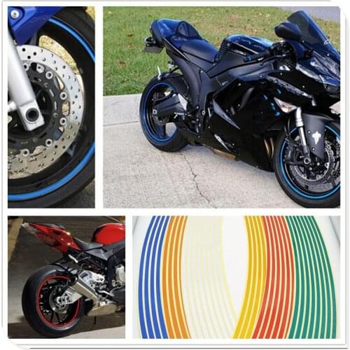 Strips Motorcycle Wheel Sticker Reflective Decals Rim Tape Bike Car Styling For SUZUKI M DL650 Kawasaki Z1000 ZX10R ZX12R