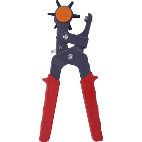 Leather Belt Hole Punch Plier Eyelet Puncher Revolve Sewing Machine Bag Setter Tool Watchband Strap Household leathercraft