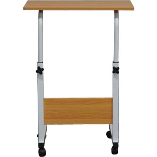 WarmHome Removable E1 15MM Chipboard & Steel Side Table with Baffle Wood Color S for Office/Home