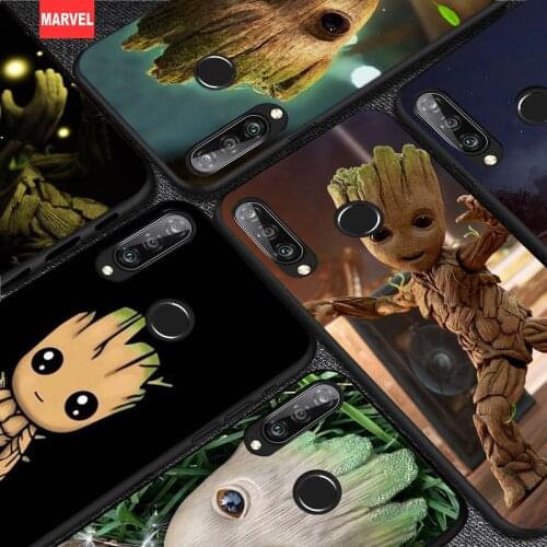 Silicone Cover Baby Groot Cutest For Huawei P50 P40 P30 P20 Pro P10 P9 P8 Lite E Plus 2019 Phone Case
