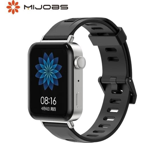 For Xiaomi Mi Watch Silicone Strap With Connector Watch Band Bracelet Perfect Match Silicone Replacement Mi Watch Accessories