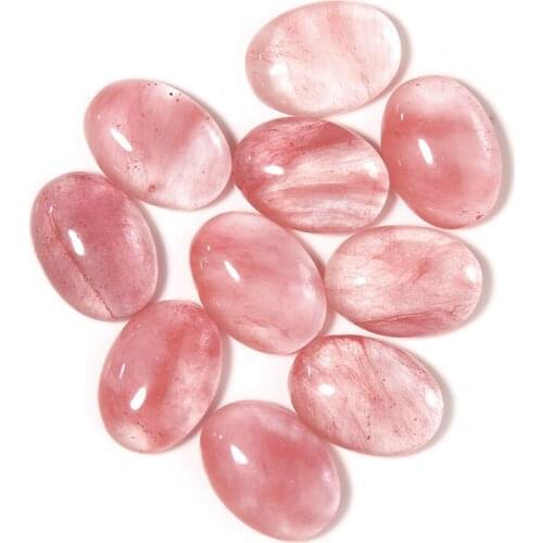 10pcs Glass Cabochon Watermelon Red 10x14/13x18/18x25mm Cabochon Beads For DIY Jewelry Making Accessories Bracelet And Necklace