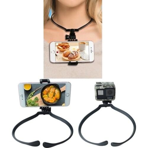 Mobile phone Stents/Clip Camera Neck Collar Sling for Gopro Hero 9/8/7/5/4 SJCAM SJ6/8/9 EKEN H9R for XiaoMi yi 4K Mijia Soporte